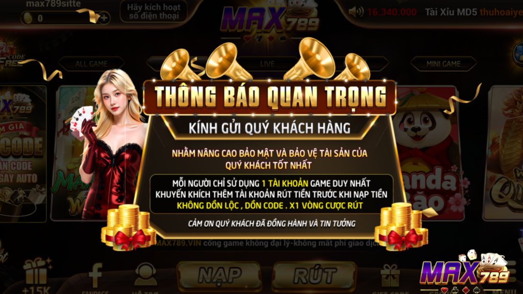Truy cập Max789 để tiến hành đăng ký tài khoản