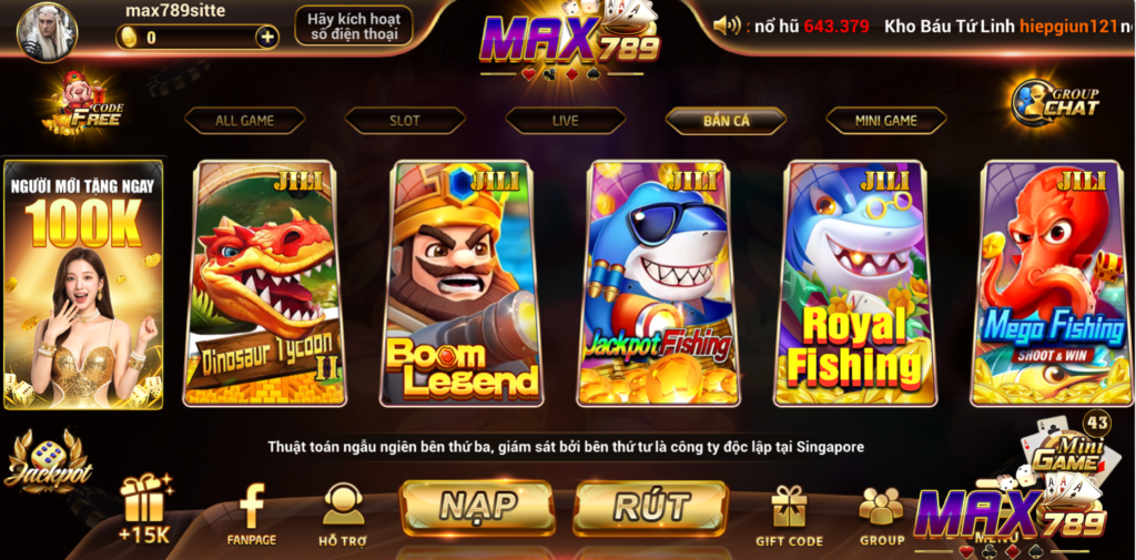 Hướng dẫn cách nhận tiền thưởng từ Max789