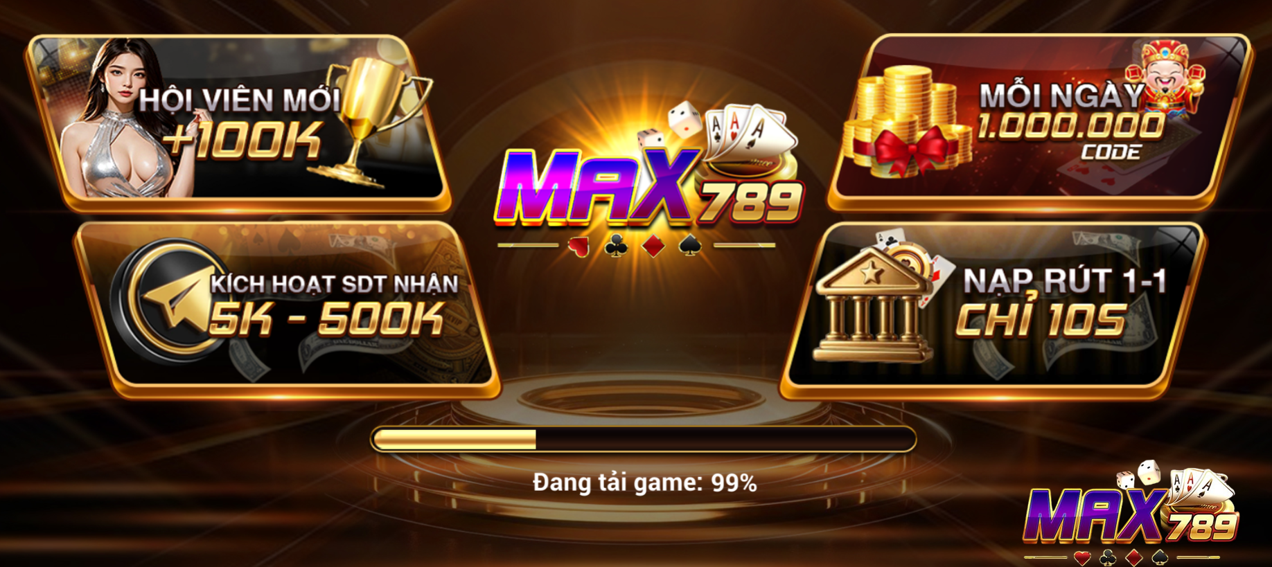 Giao diện Max789 được thiết kế chỉnh chu 