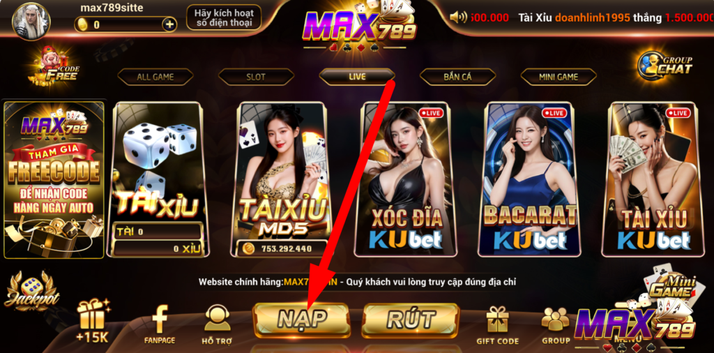 Những quy định của cổng game liên quan đến việc nạp tiền Max789